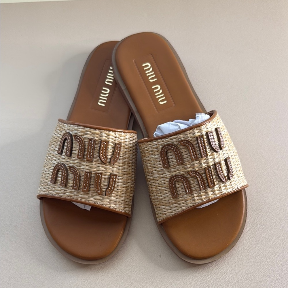 Miu Miu Woven Sandals